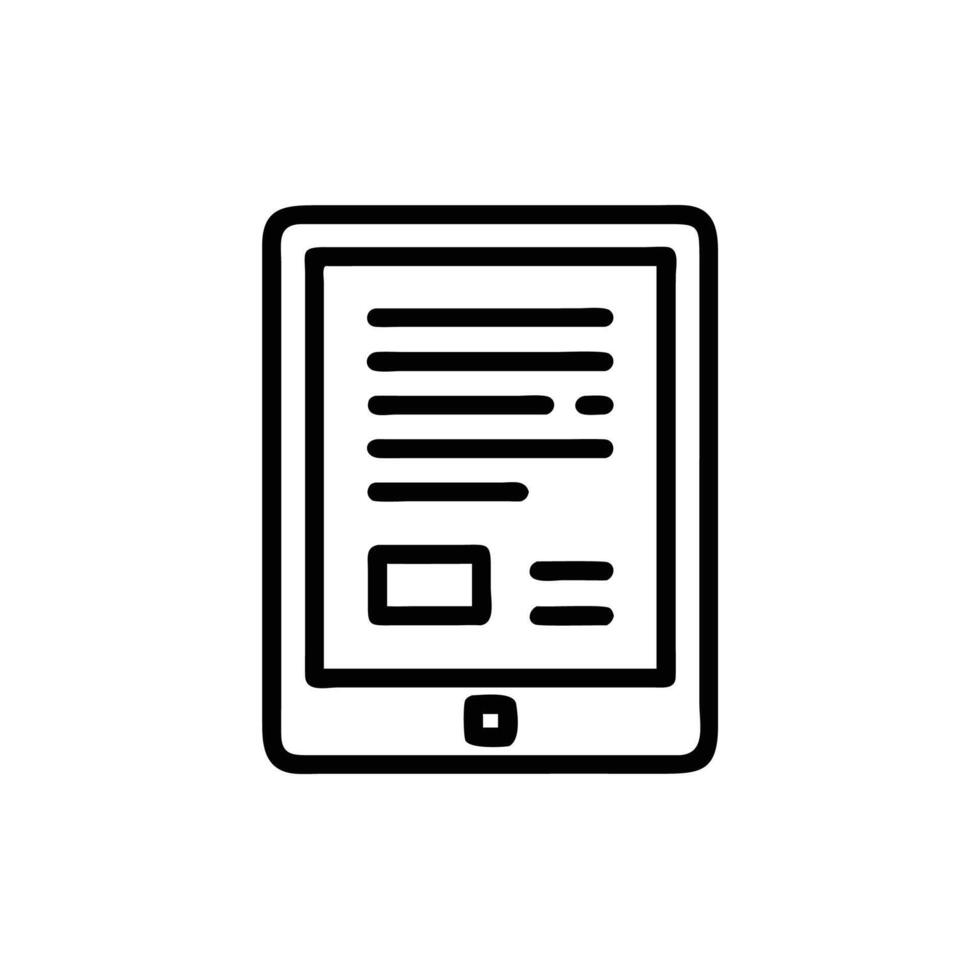 A tablet computer icon on a white background vector