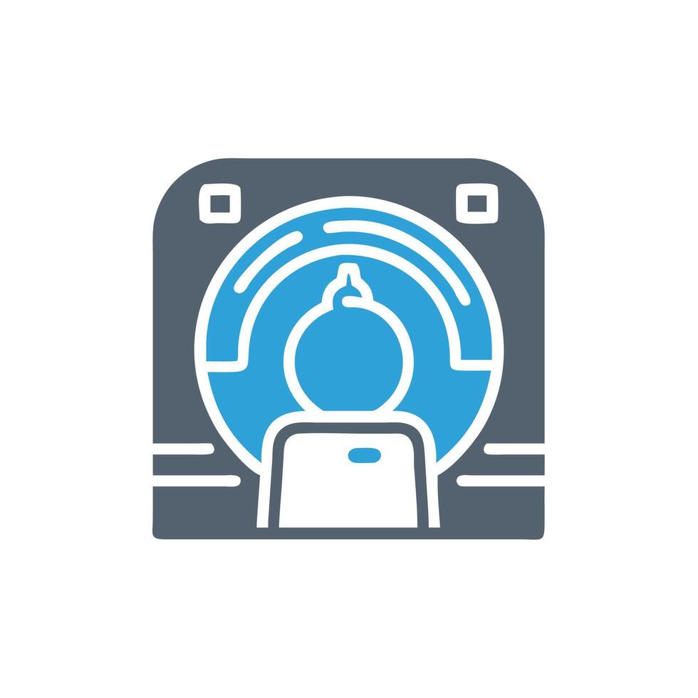 A blue icon of a person in a washing machine vector
