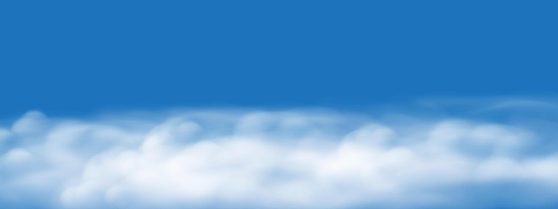 realistic big white cloud blue sky background vector