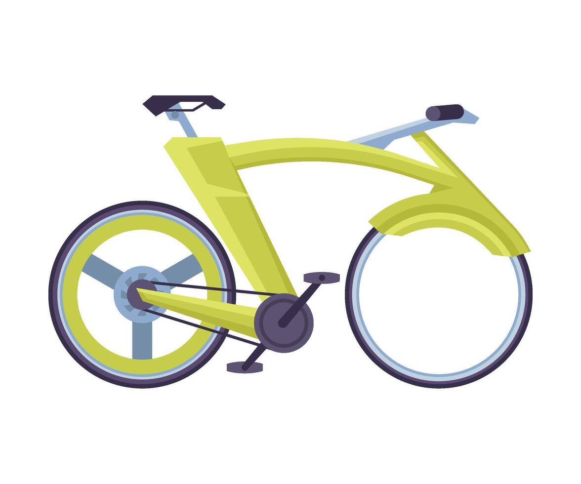 Cruiser Bicycle, Ecological Sport Transport, Modern Bike Side View Flat Illustration vector