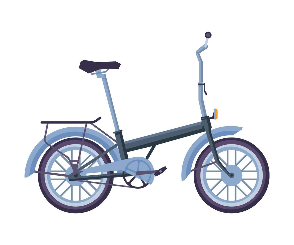 Bicycle, Ecological Sport Transport, Side View Flat Illustration vector