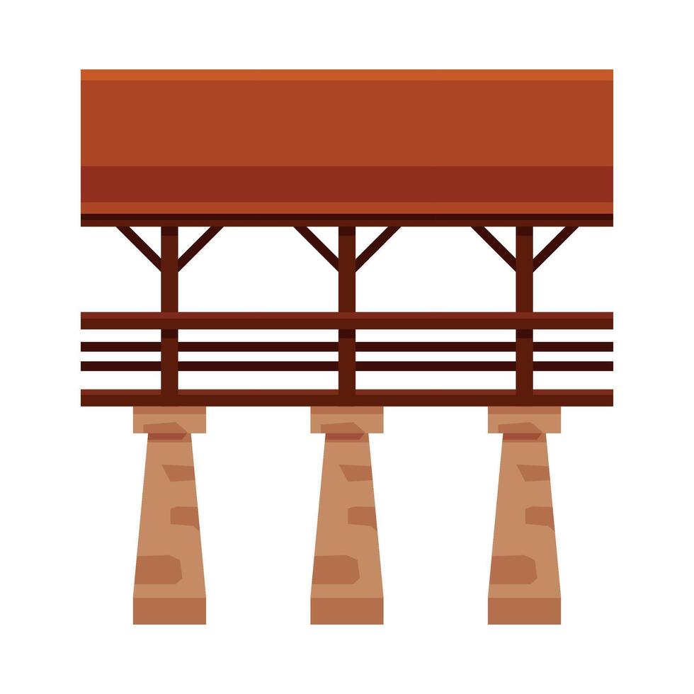 Element of Ancient Medieval Castle or Fortress Wall Illustration vector