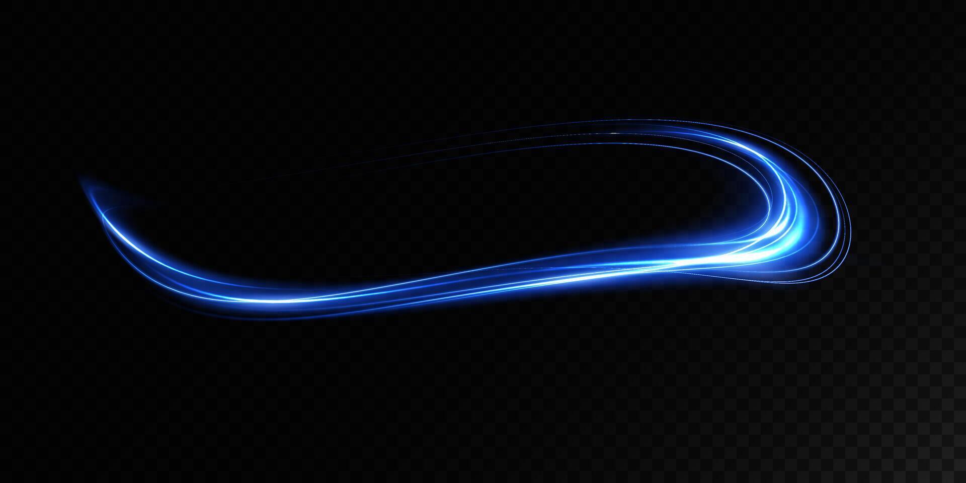 A Dynamic Blue Light Wave Displayed Beautifully on a Dark Background to Capture Attention vector