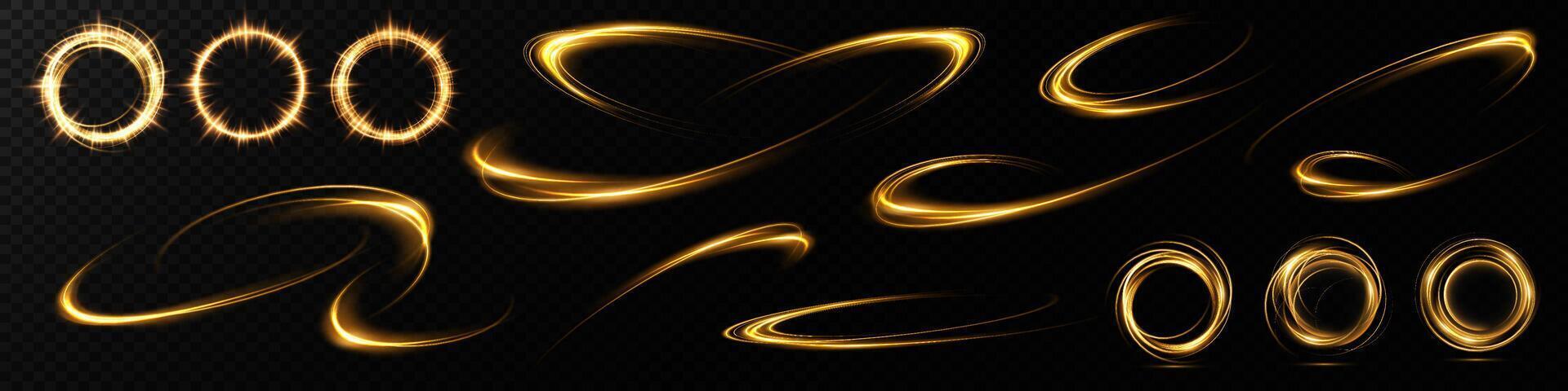 Stunning and Elegant Golden Swirls and Shapes Perfect for Various Design Projects and Needs vector