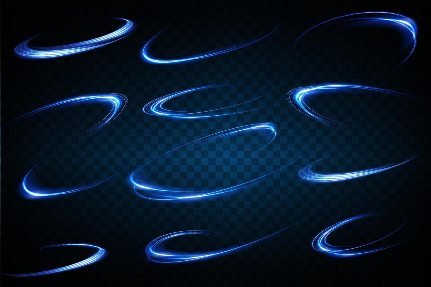 Dynamic and Beautiful Blue Abstract Swirls on a Dark Background That Captivates the Eye vector