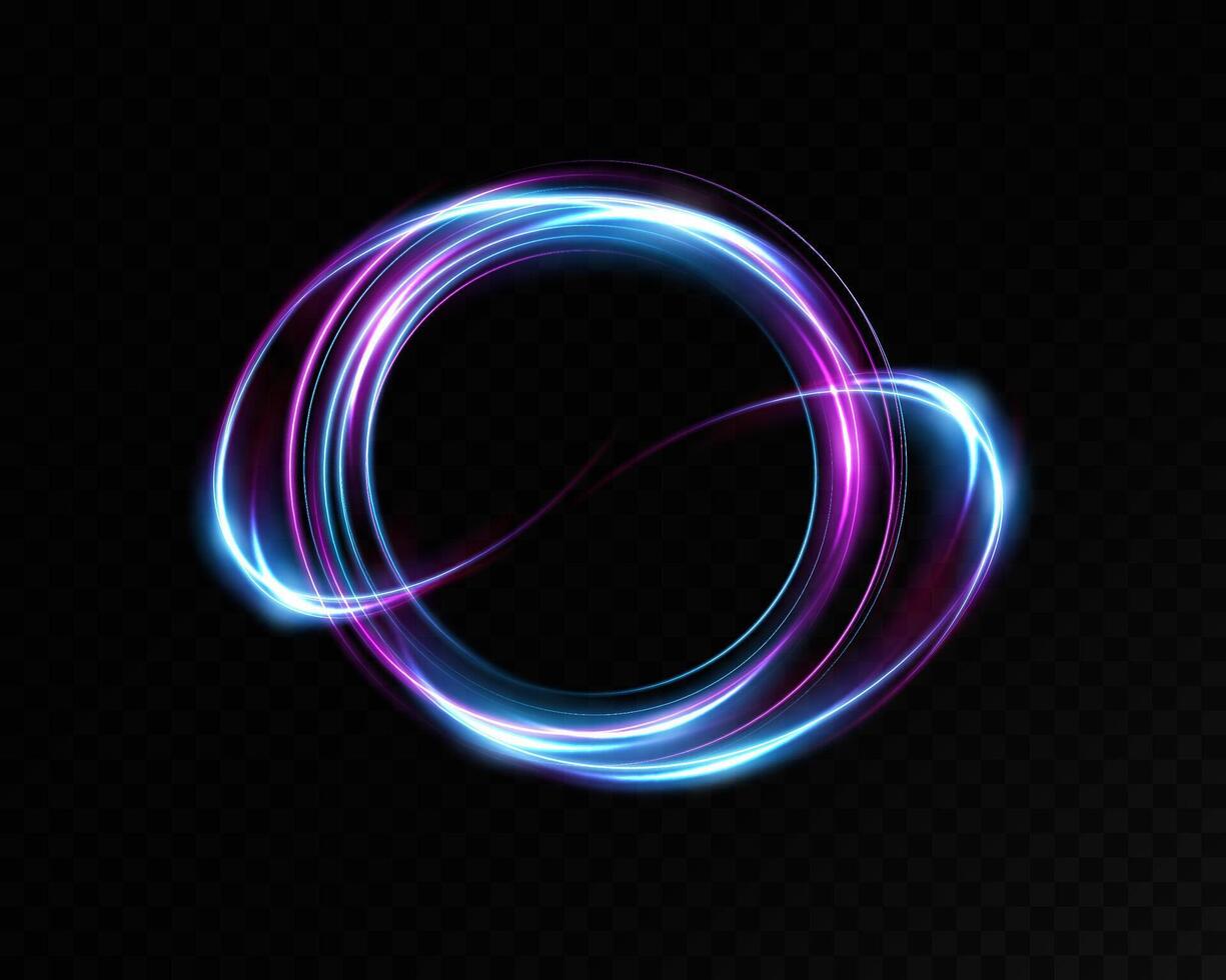 Dynamic Light Trails in a Range of Vibrant Colors That Create a Truly Mesmerizing Visual Experience vector
