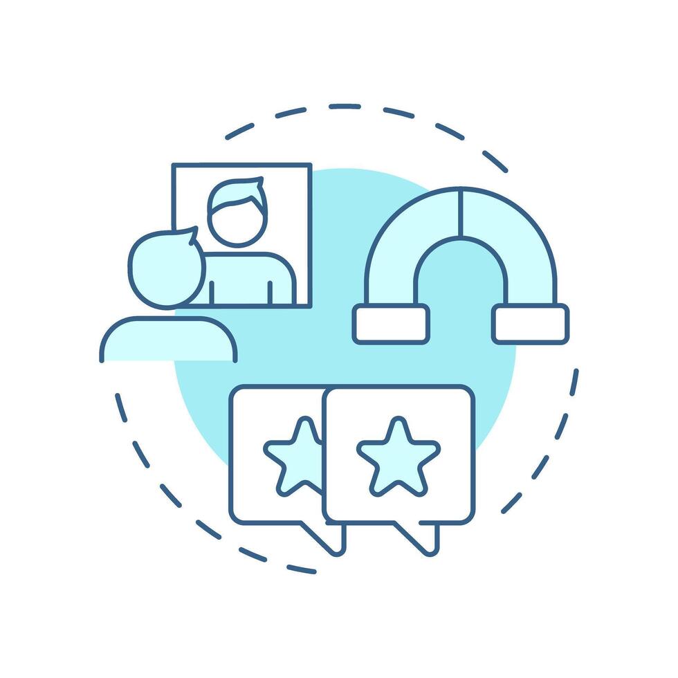 It takes one to know one soft blue concept icon. Mirror, reflecting. Opinion, criticism. Round shape line illustration. Abstract idea. Graphic design. Easy to use in infographic, presentation vector