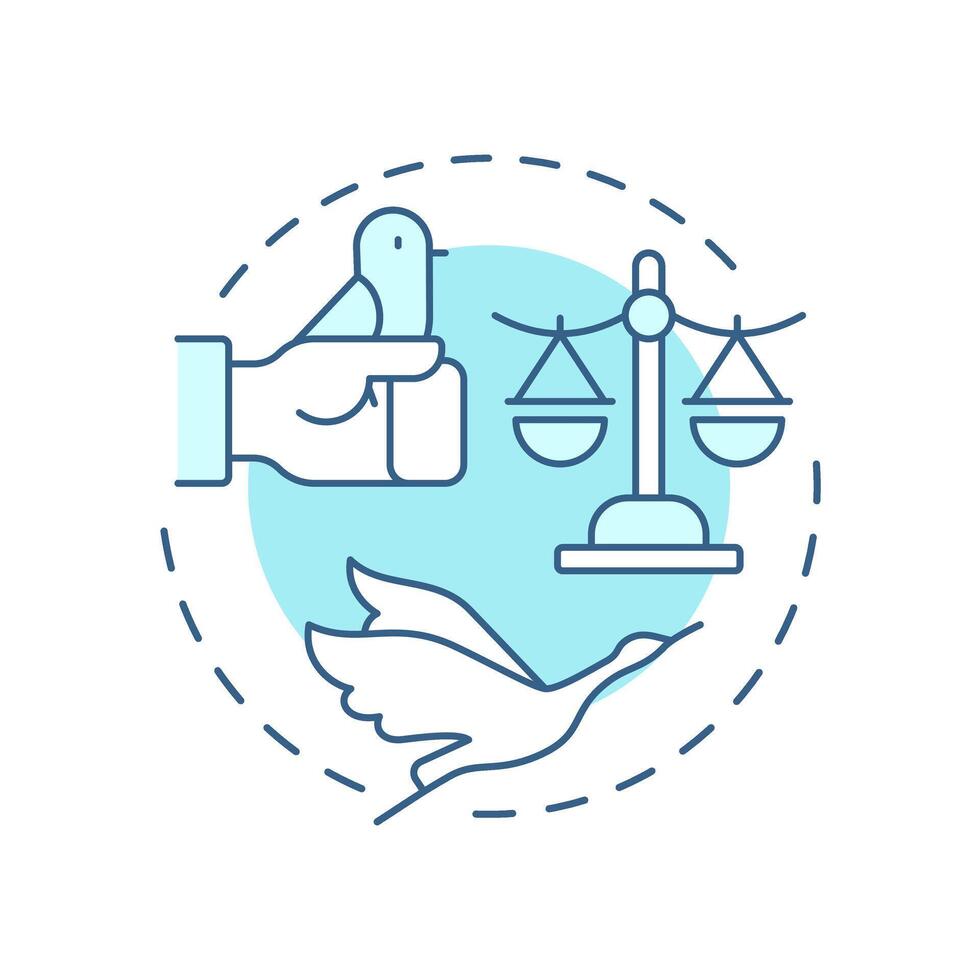 Bird in hand worth two in bush multi color concept icon. Value, balance. Metaphor, success. Round shape line illustration. Abstract idea. Graphic design. Easy to use in infographic, presentation vector