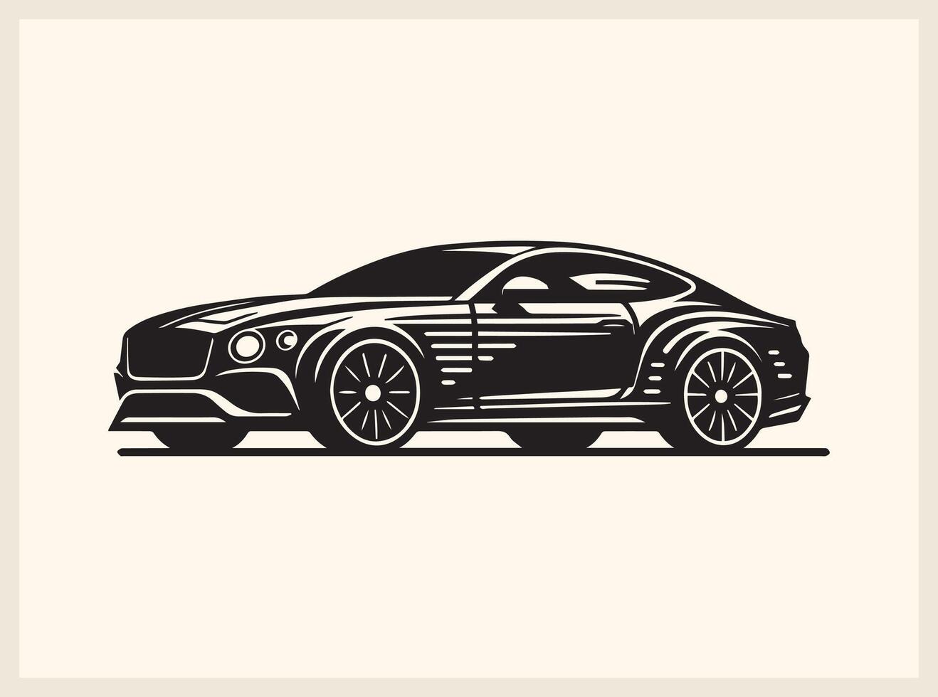 Elegant Minimalist Car Silhouette Design vector