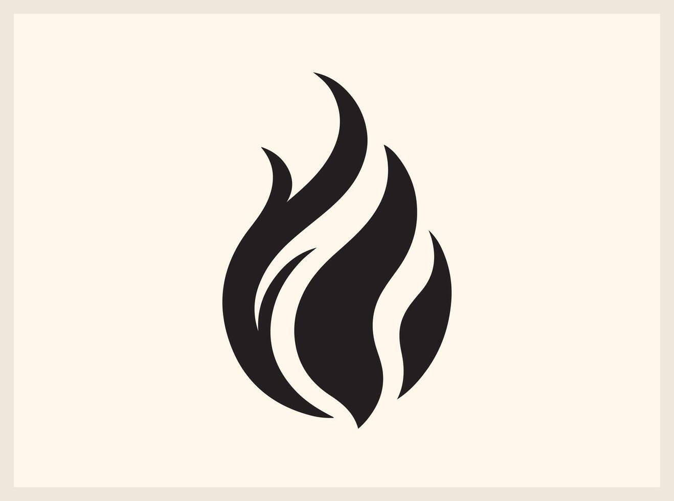 Basic Flame Silhouette for Fire and Heat Themes vector