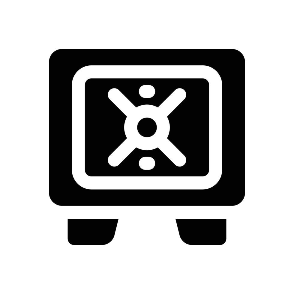 security box glyph icon. Strong and solid icon for websites and mobile apps. vector