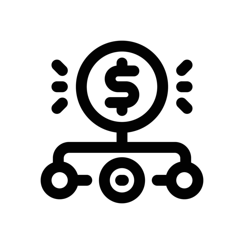 diversification line icon. Clean and minimalist icon for websites and mobile apps. vector