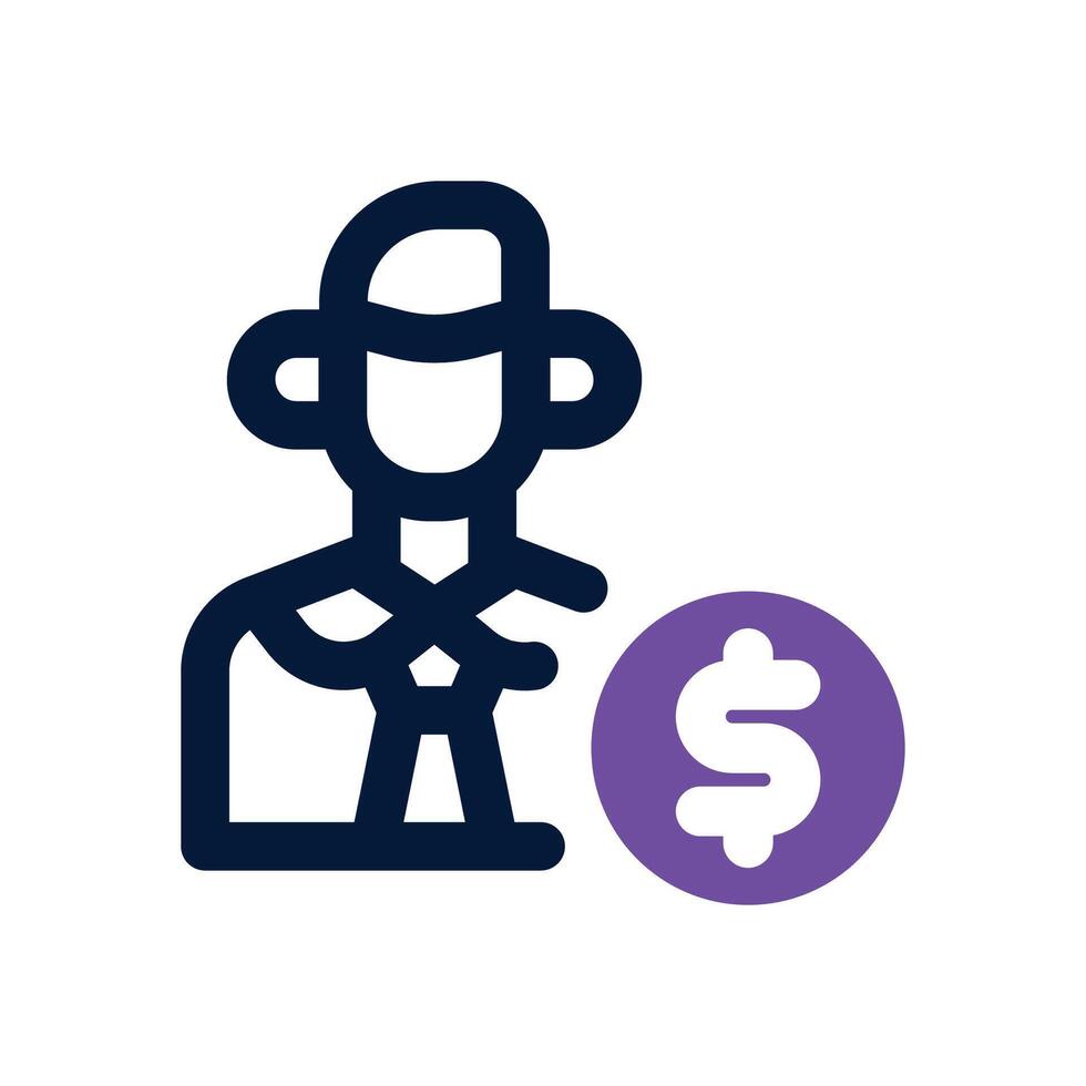 investor dual tone icon. Sleek and modern icon for websites and mobile apps. vector