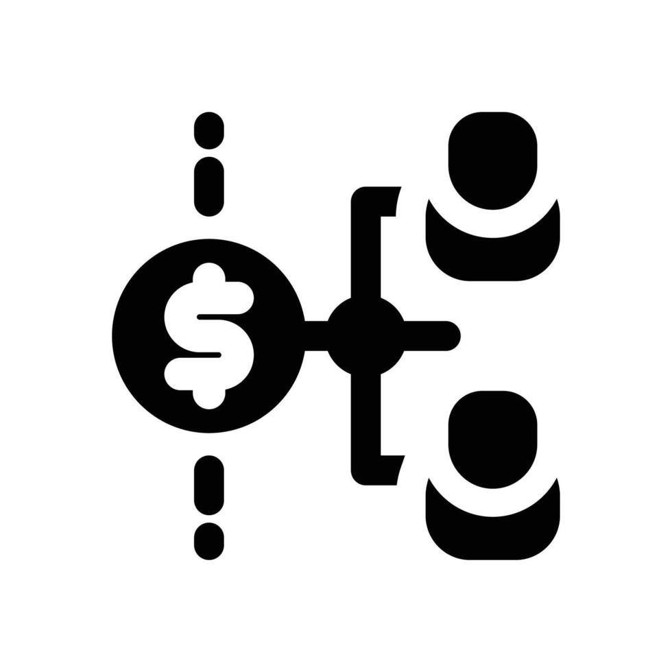mutual fund glyph icon. Strong and solid icon for websites and mobile apps. vector