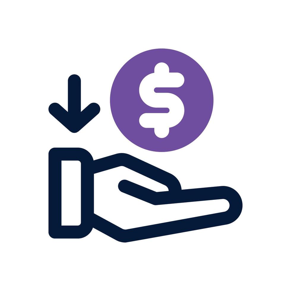 passive income dual tone icon. Sleek and modern icon for websites and mobile apps. vector