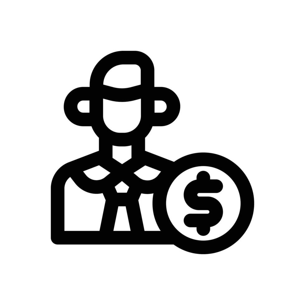 investor line icon. Clean and minimalist icon for websites and mobile apps. vector