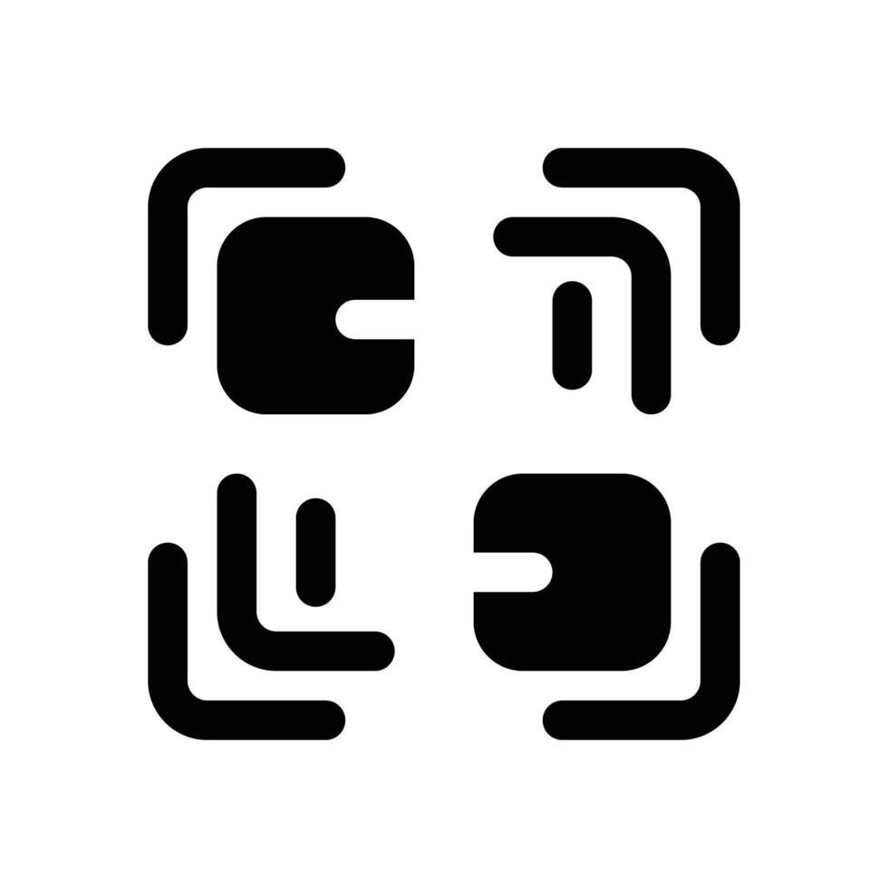 scan glyph icon. Strong and solid icon for websites and mobile apps. vector