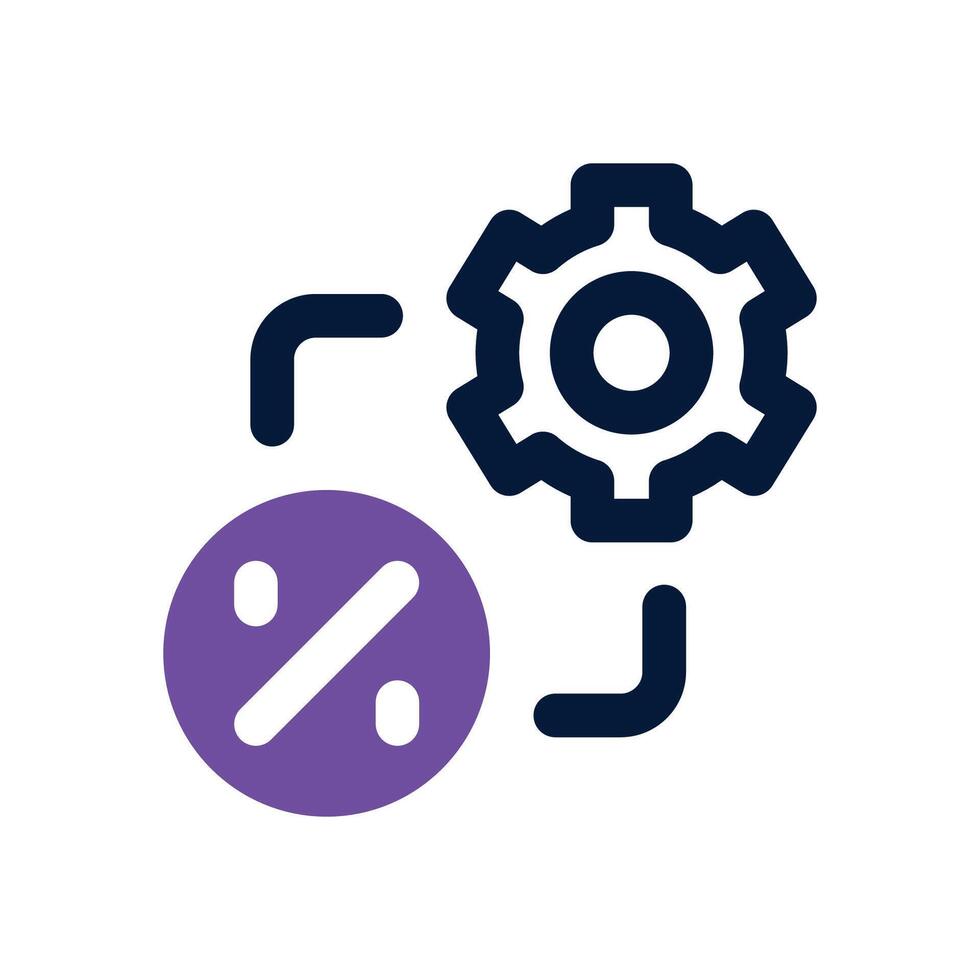 loan management dual tone icon. Sleek and modern icon for websites and mobile apps. vector