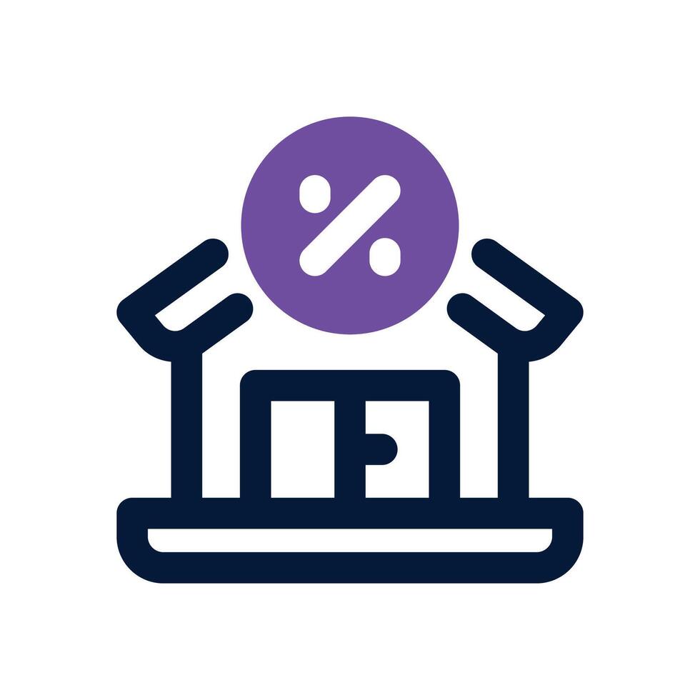 home loan dual tone icon. Sleek and modern icon for websites and mobile apps. vector