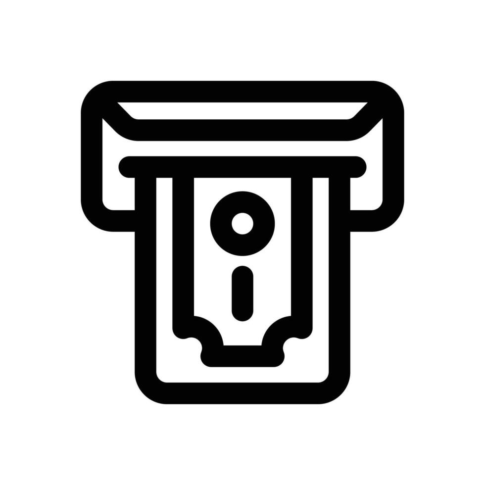 atm line icon. Clean and minimalist icon for websites and mobile apps. vector