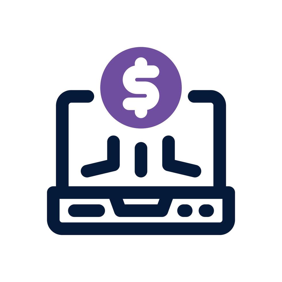 digital currency dual tone icon. Sleek and modern icon for websites and mobile apps. vector