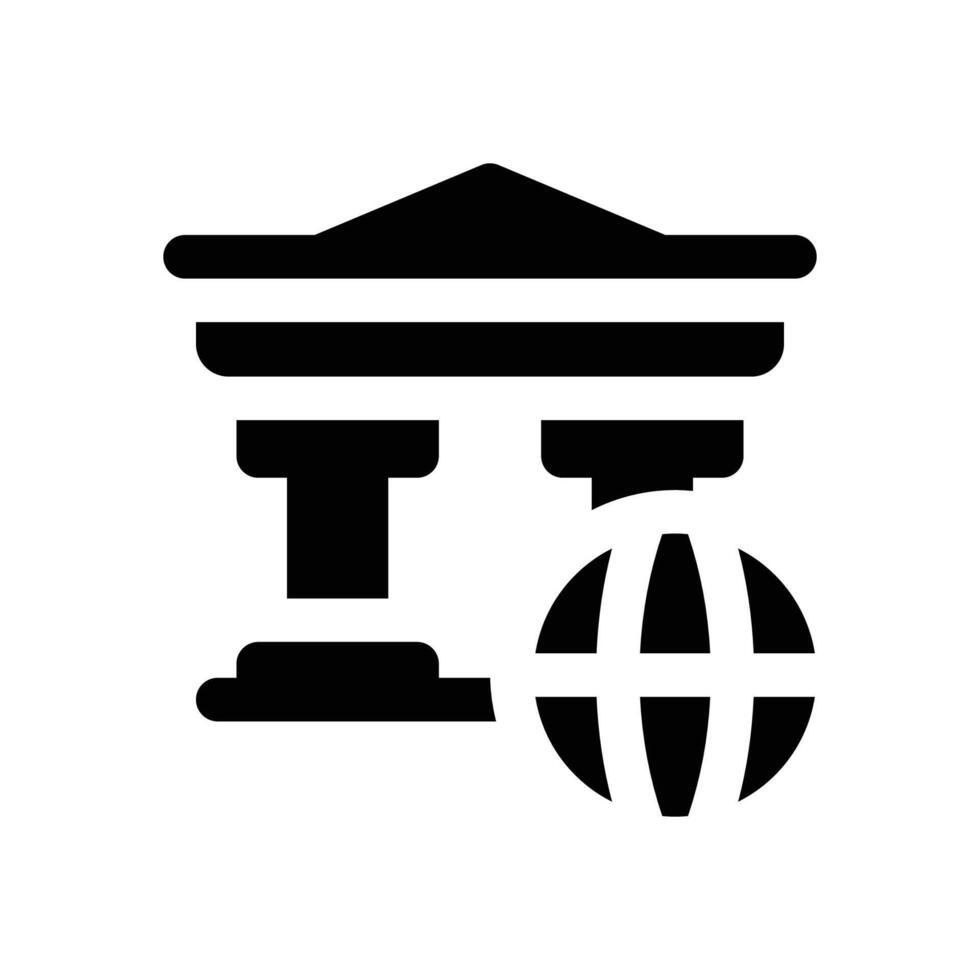 global banking glyph icon. Strong and solid icon for websites and mobile apps. vector