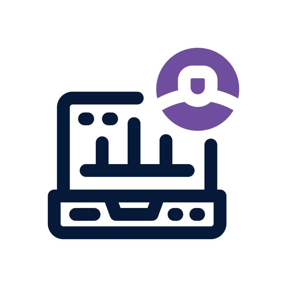 demographic dual tone icon. Sleek and modern icon for websites and mobile apps. vector
