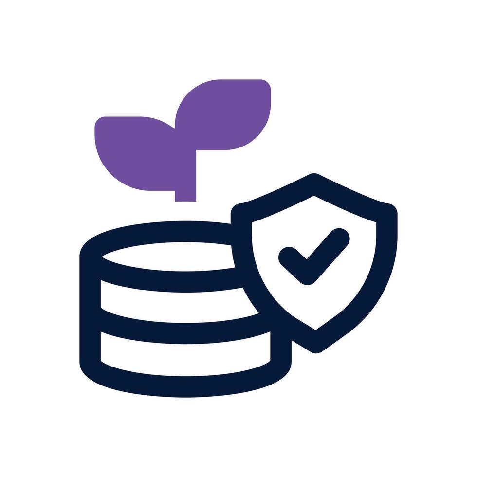 investment insurance dual tone icon. Sleek and modern icon for websites and mobile apps. vector