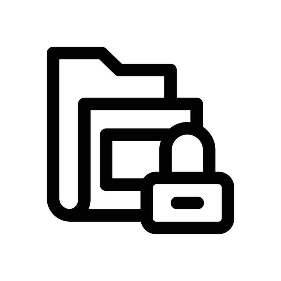 secure file line icon. Clean and minimalist icon for websites and mobile apps. vector
