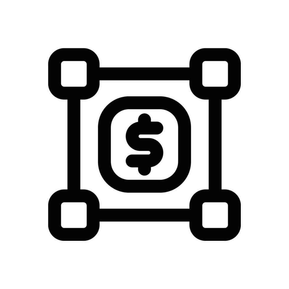 blockchain línea icono. limpiar y minimalista icono para sitios web y móvil aplicaciones vector