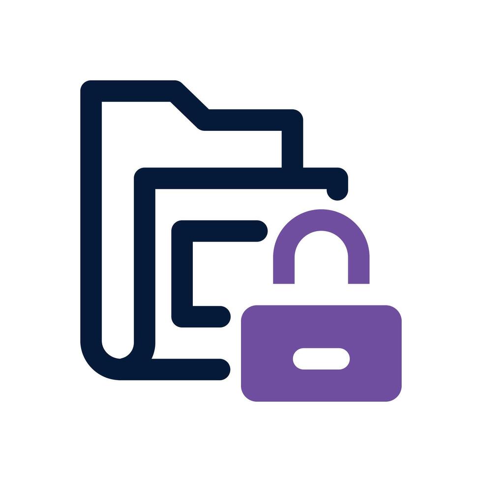 secure file dual tone icon. Sleek and modern icon for websites and mobile apps. vector