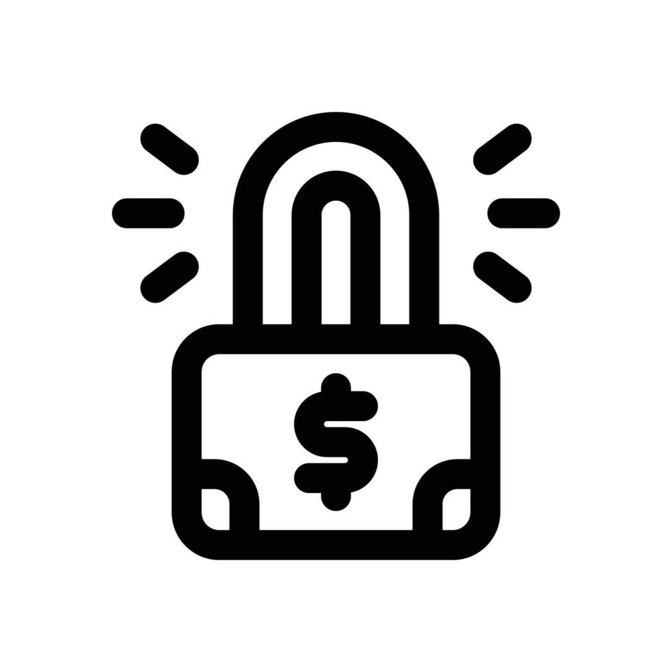 locked line icon. Clean and minimalist icon for websites and mobile apps. vector