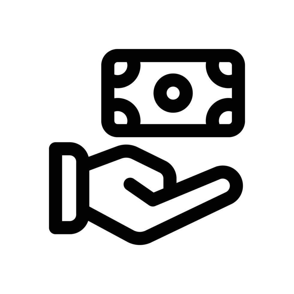 get money line icon. Clean and minimalist icon for websites and mobile apps. vector