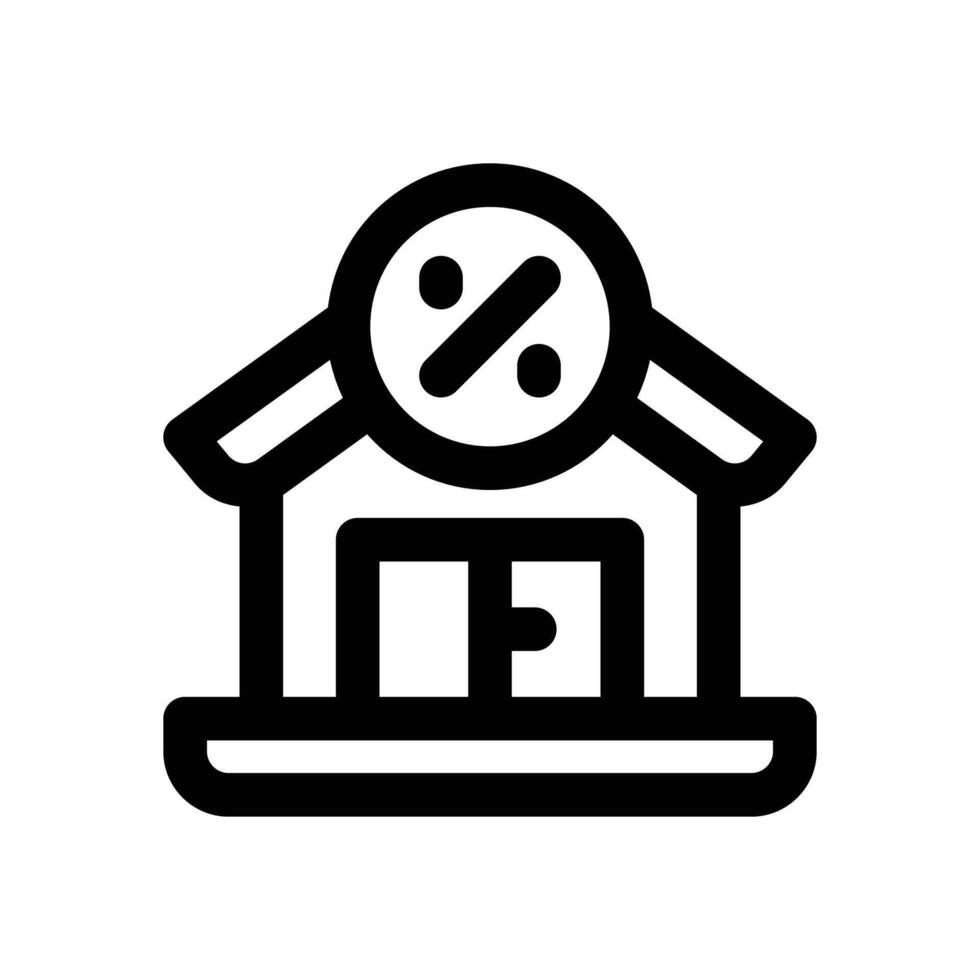 home loan line icon. Clean and minimalist icon for websites and mobile apps. vector