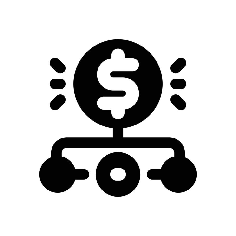 diversification glyph icon. Strong and solid icon for websites and mobile apps. vector