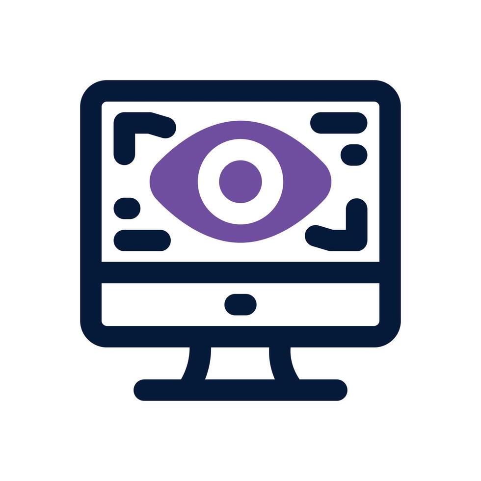 monitoring dual tone icon. Sleek and modern icon for websites and mobile apps. vector