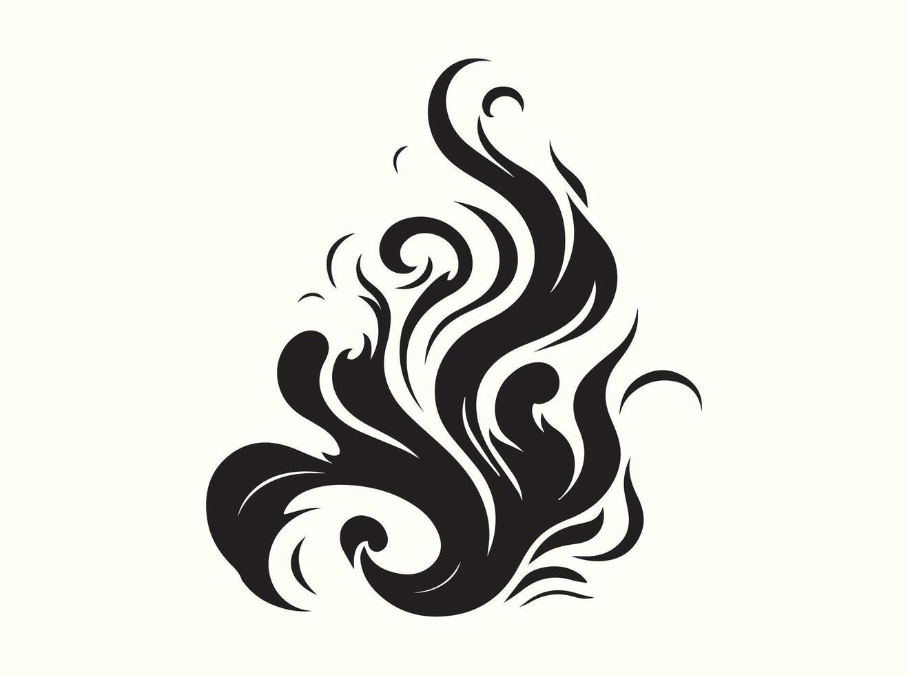 Smooth and Ethereal Black Smoke Silhouette vector