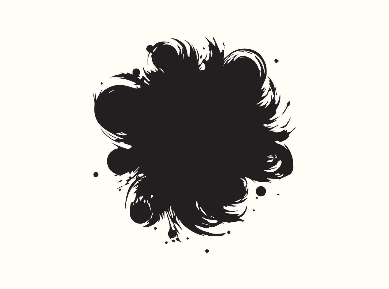 Minimalist Ink Silhouette in Abstract Form vector