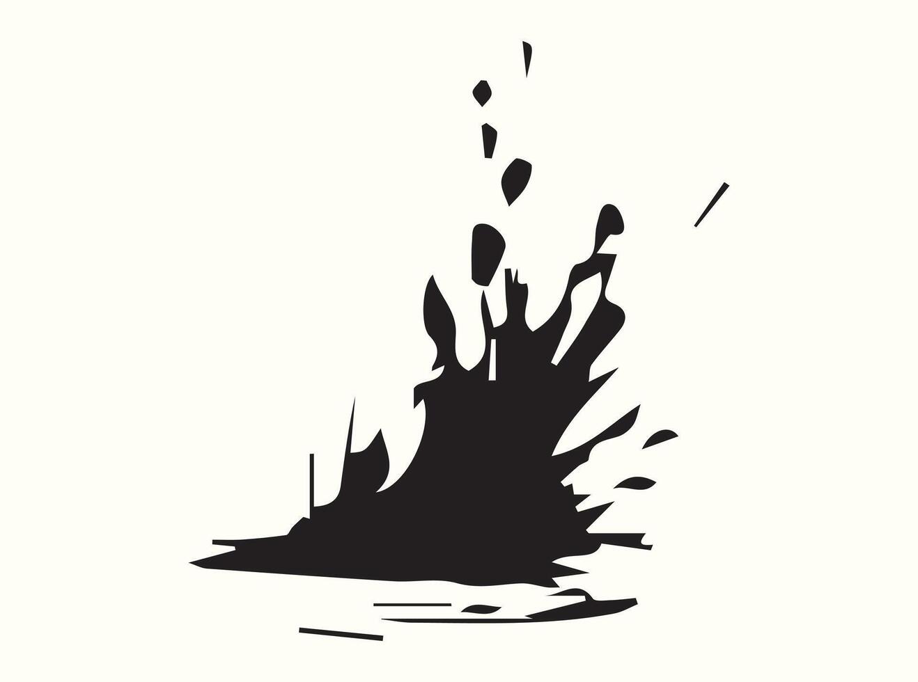 Dripping Ink Silhouette with a Bold Aesthetic vector