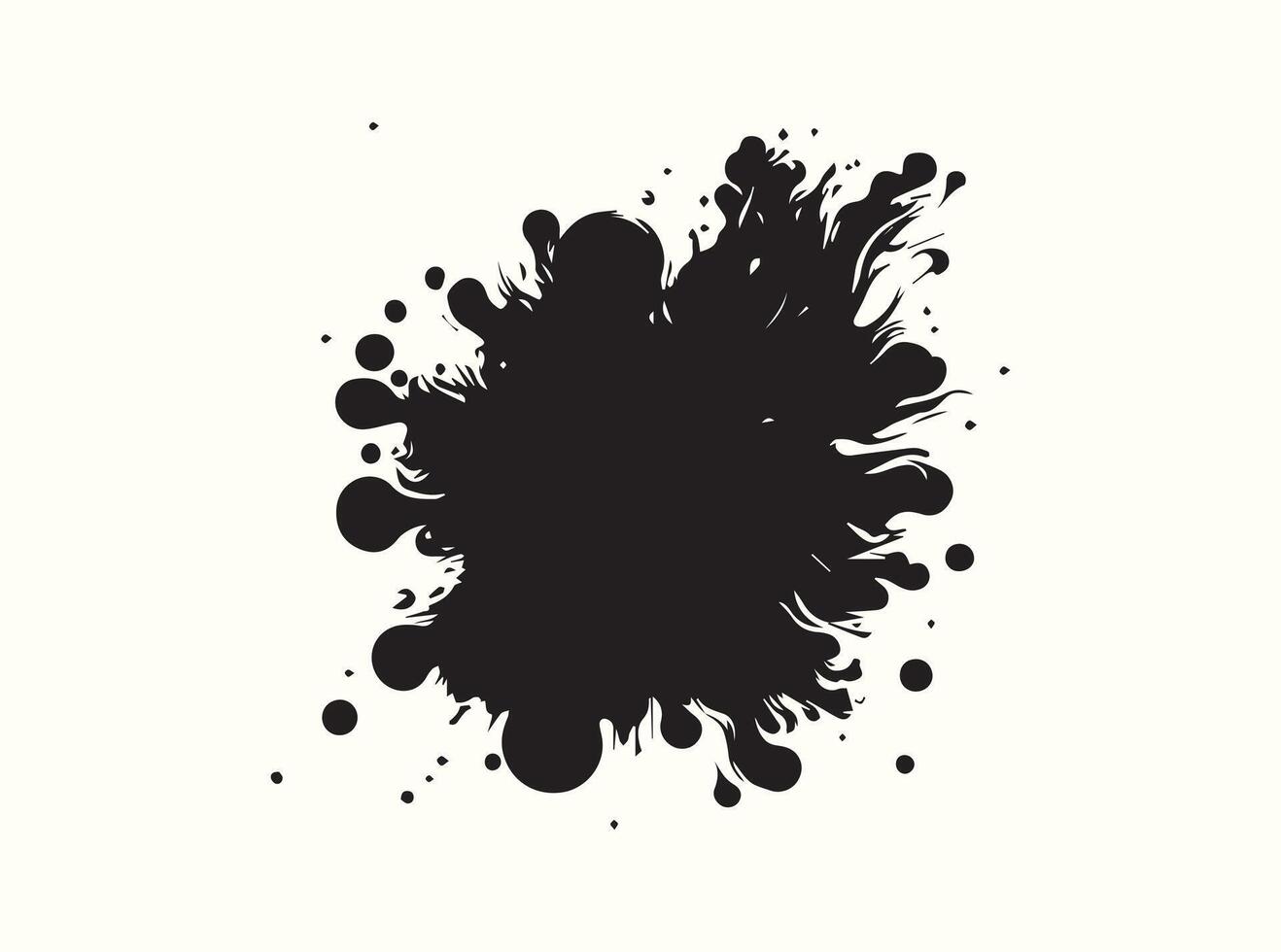 Flowing Ink Silhouette in Black and White vector