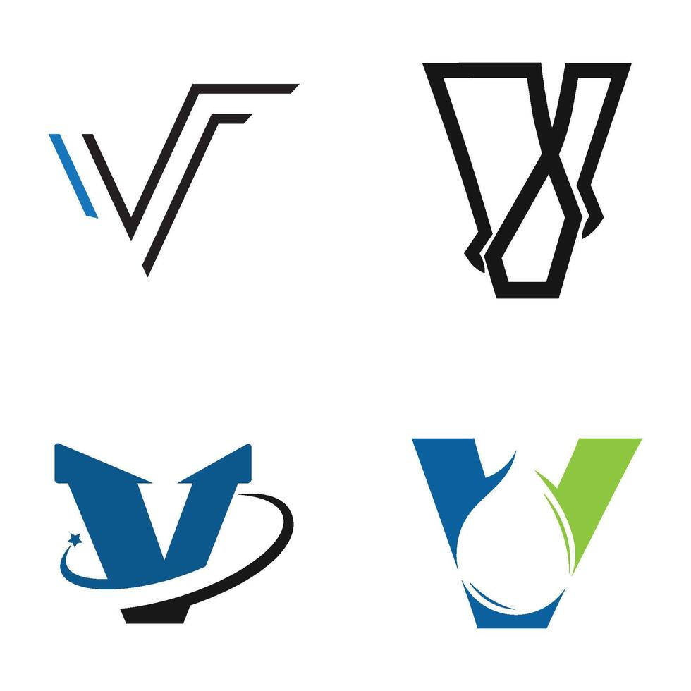 set V Letter Logo illustration vector