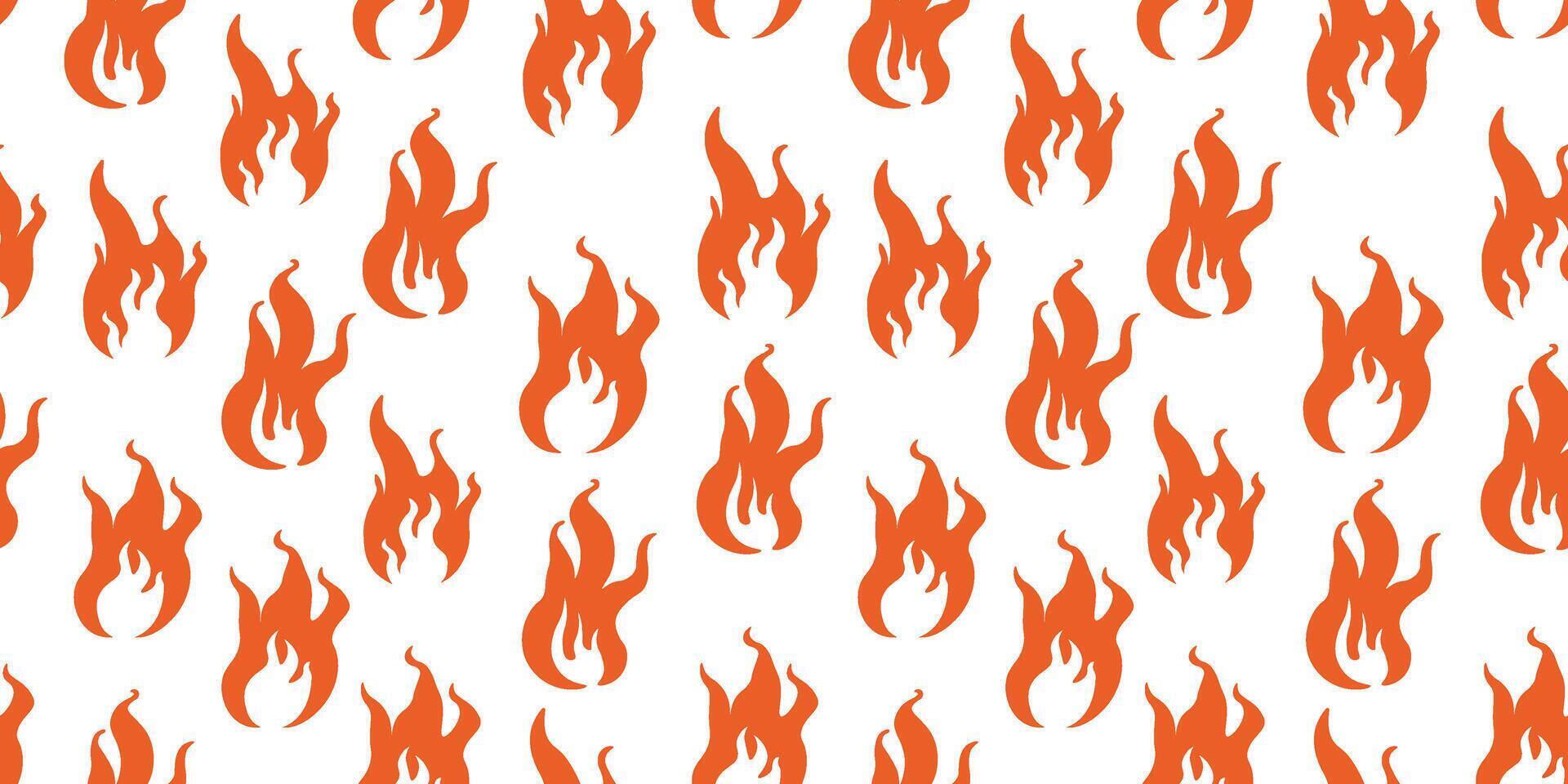seamless pattern with red flame vector