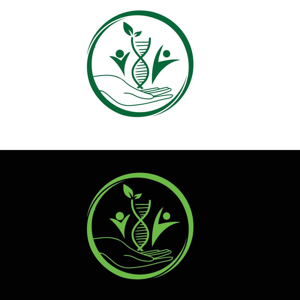 green eco logo design vector