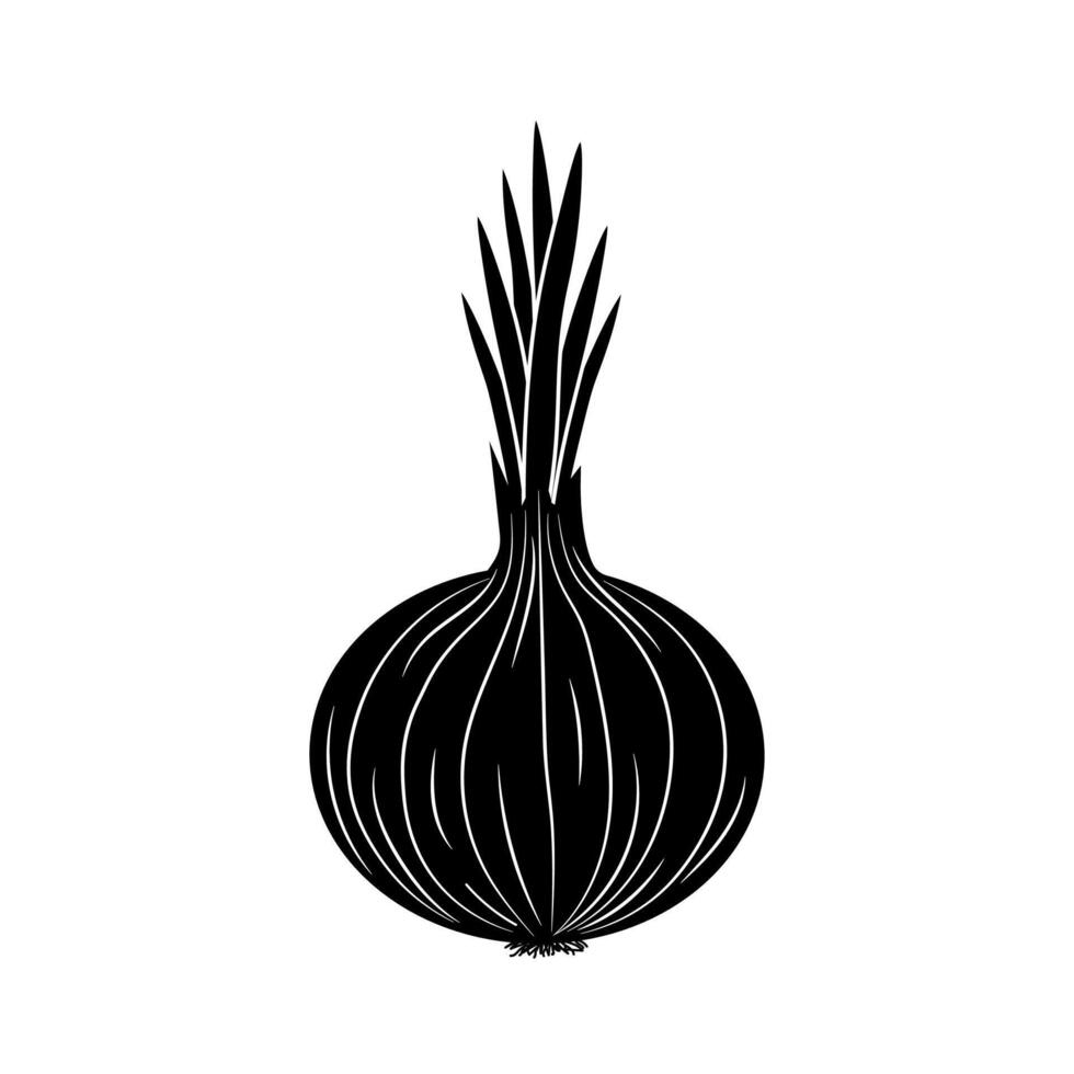 onion icon . Onion silhouette. vector