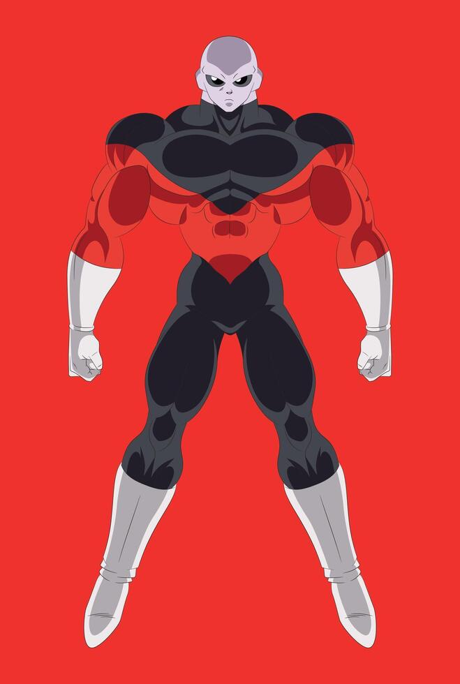 Full-color editable Jiren illustration ready to edit vector