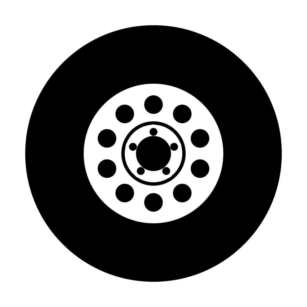 off road car wheel rim illustration logo image silhouette vector