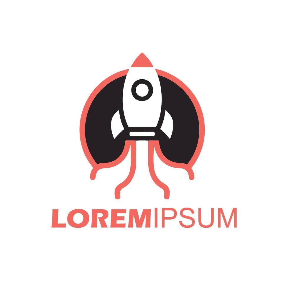 Rocket logo design and business templates vector
