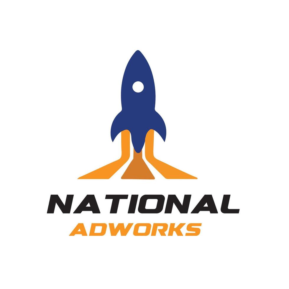 Infinity and rocket elements in a simple and modern style, vector