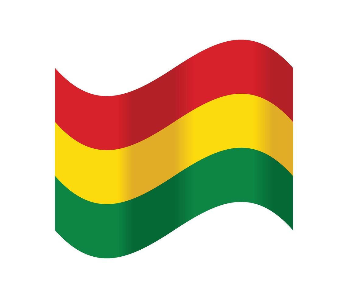 Bolivia waving flag vector