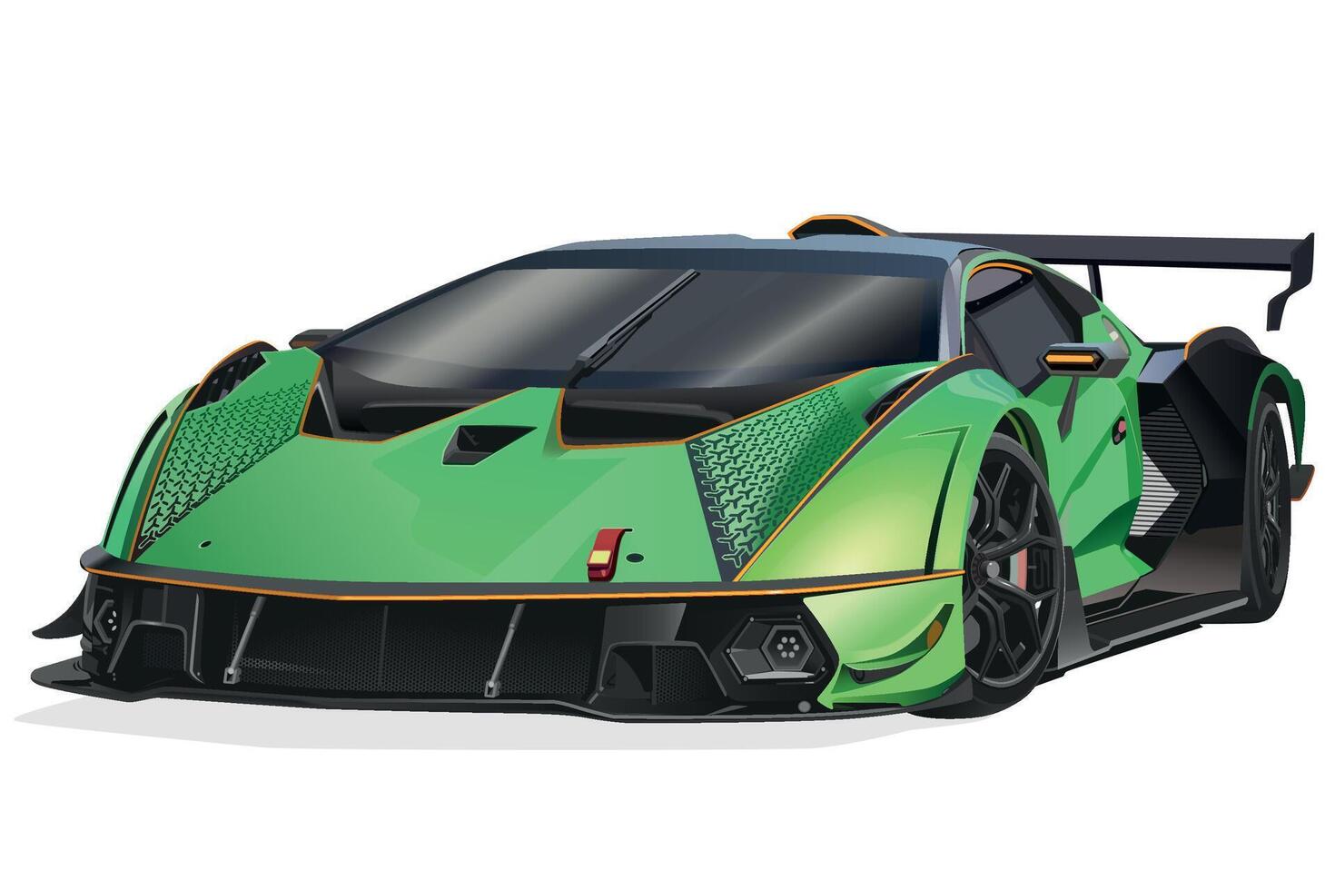 Green Hypercar Illustration vector